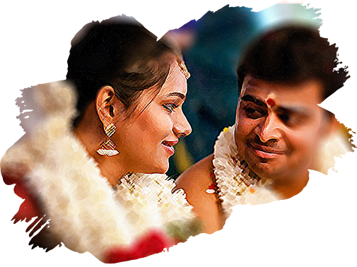 Wedding couple at Vijaya Raja kalyana mandapam in Chennai